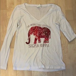 Long sleeve sigma kappa elephant shirt